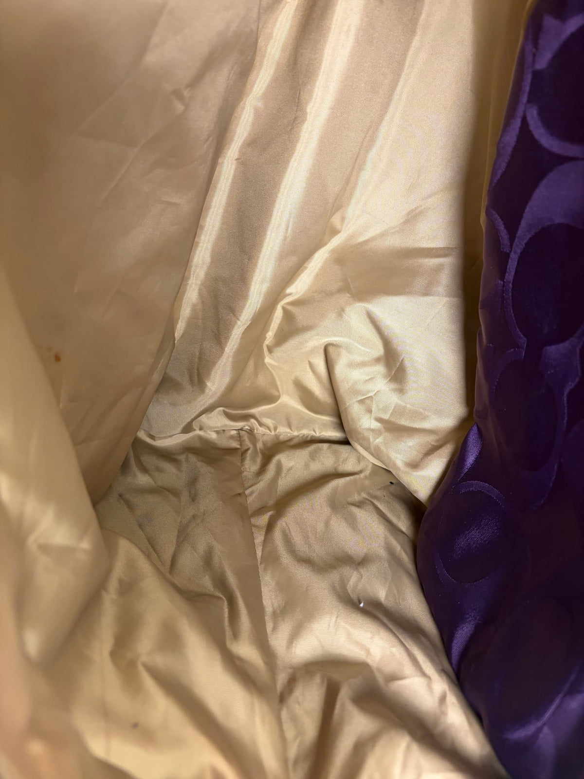 Coach Purple Nylon/Leather Trim Gateway Packable Weekender Tote