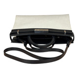 Yves Saint Laurent Two-Tone Leather Trim Small Manhattan Two-Way Bag