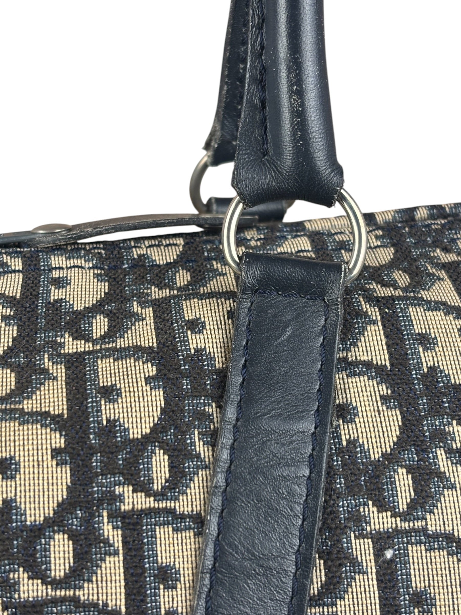 Christian Dior Vintage Trotter Oblique Bowling Mini Boston Hand Bag
