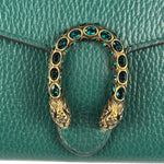 Gucci Green Leather Crystal Embellished Dionysus Chain Bag
