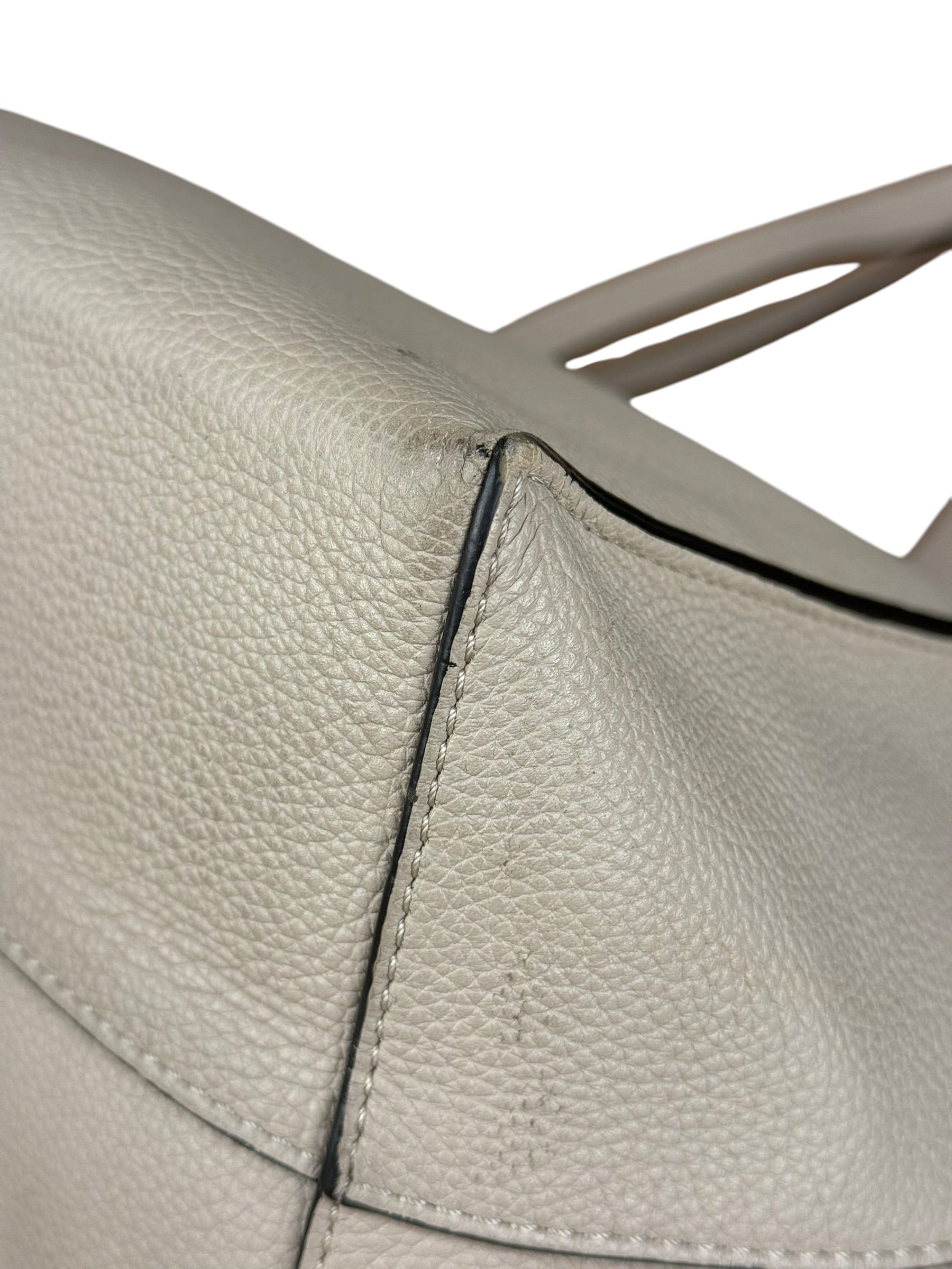 Loewe Beige Pebbled Leather Cushion Tote