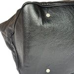 Balenciaga Black Leather Moto Bridge Zip Overnight Tote
