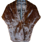 Mitsukoshi Vintage Brown Fur Shawl
