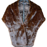 Mitsukoshi Vintage Brown Fur Shawl