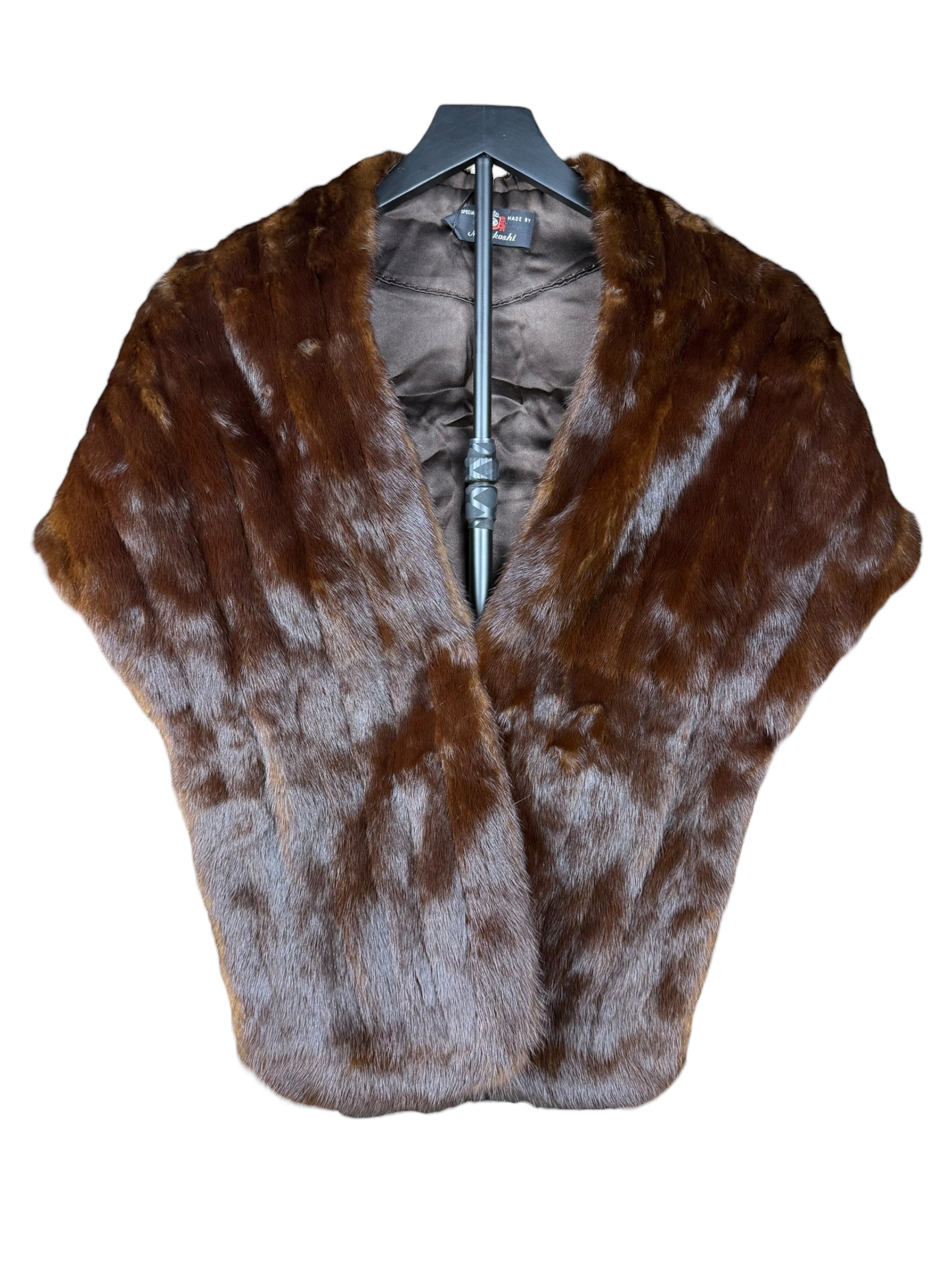 Mitsukoshi Vintage Brown Fur Shawl