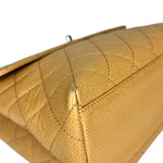 Chanel Beige Calfskin Kelly Top Handle Bag 2001