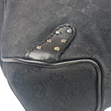 Gucci Vintage Black Horsebit Studded Chain Shoulder Bag