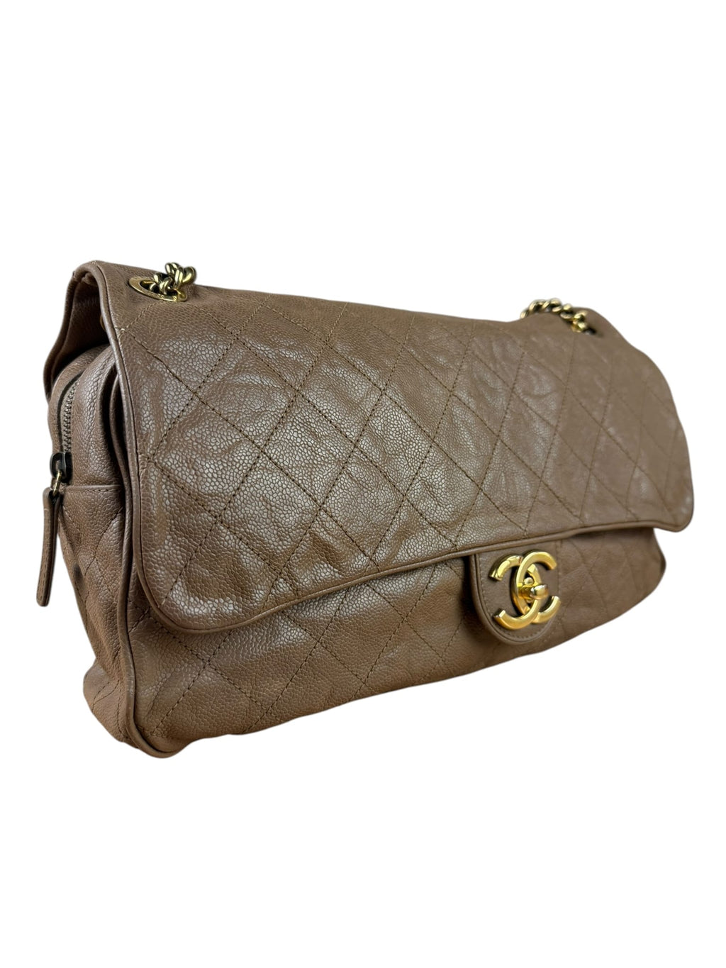 Chanel Brown Caviar Jumbo Easy Flap 2012