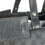 Gucci Black GG Canvas Tote Hand Bag