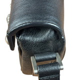 Saint Laurent Black Leather Y Studded Flap Crossbody