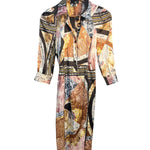 Roberto Cavalli Multicolor Cavalli Printed Silk Midi Shirt-Dress