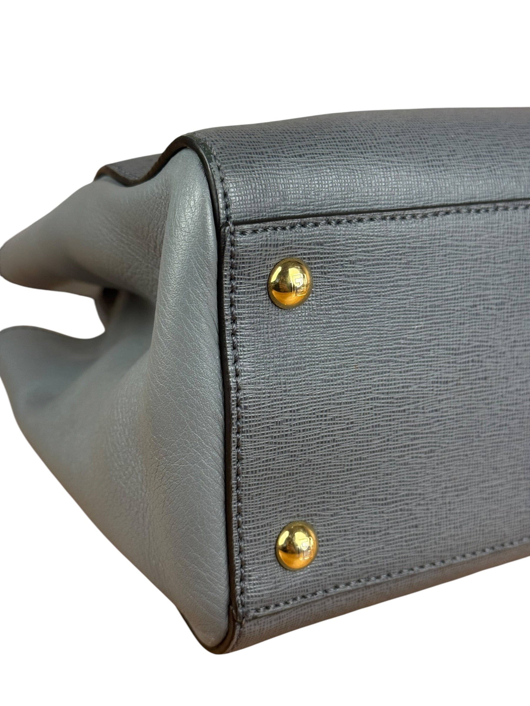 Fendi Grey Leather 2Jours Tote/Hand Bag
