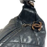 Chanel Black Quilted Lambskin Cloudy Bundle Hobo 2005
