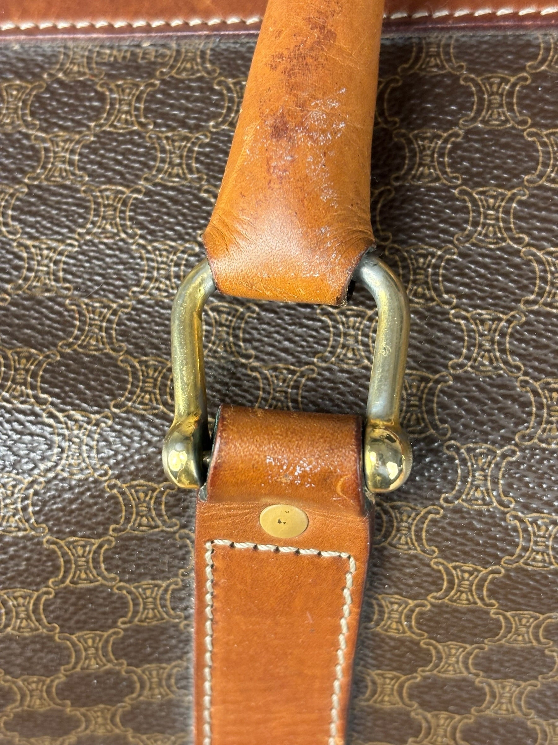 Celine Vintage Macadam Weekender Travel Bag