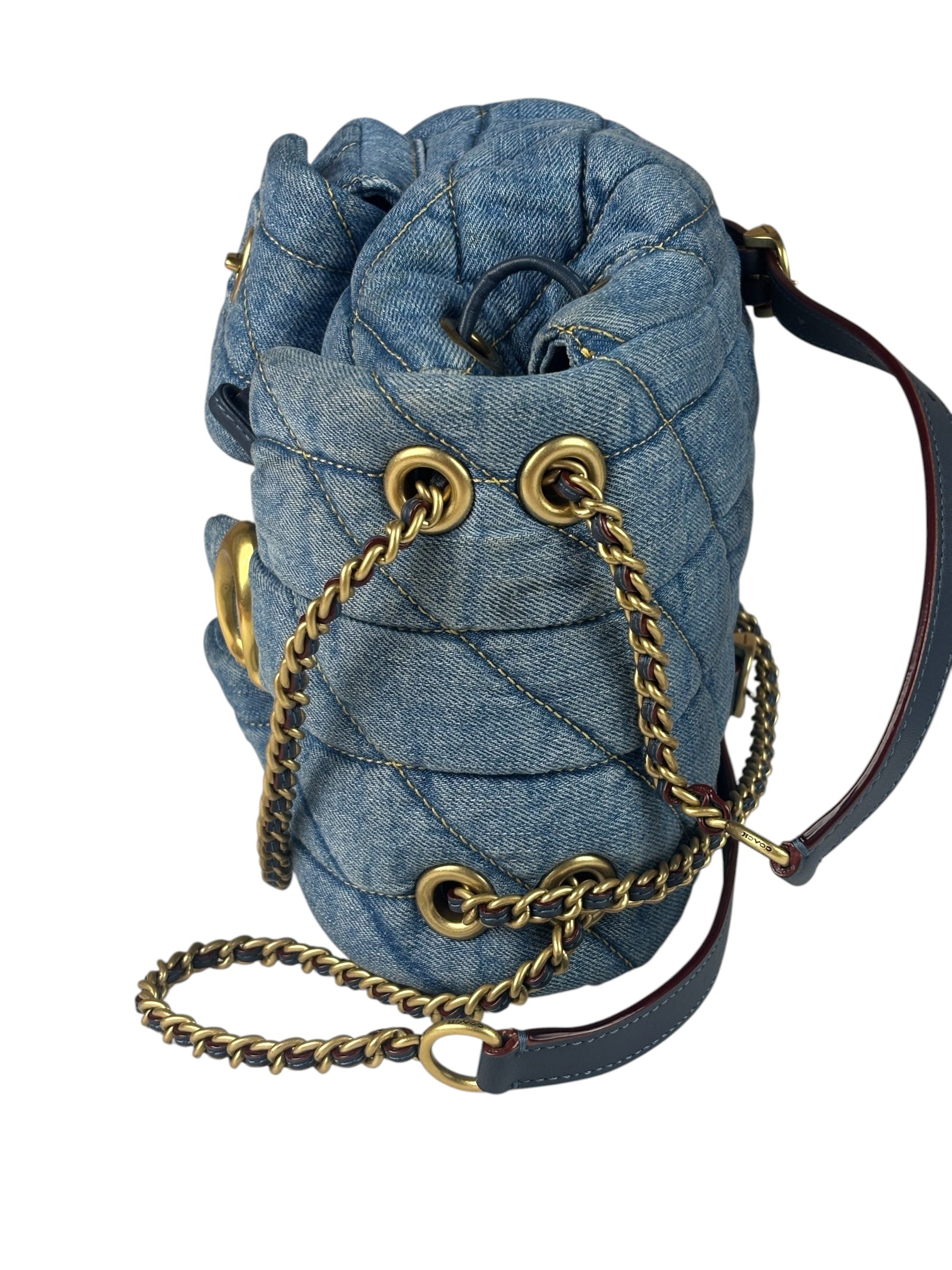 Coach Blue Denim Mini Tabby Backpack