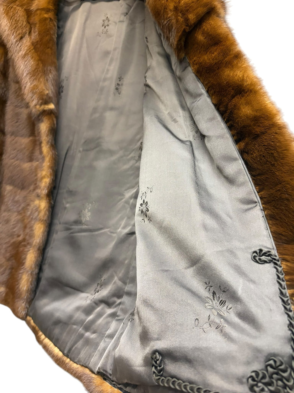 Vintage Light Brown Collared Fur Coat