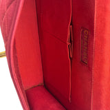 Chanel Vintage Two Tone Red Satin Flap 1989