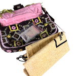 Fendi Canvas Baguette Dark Brown Beaded