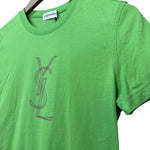 YSL Vintage Green Multi Logo Baby Tee