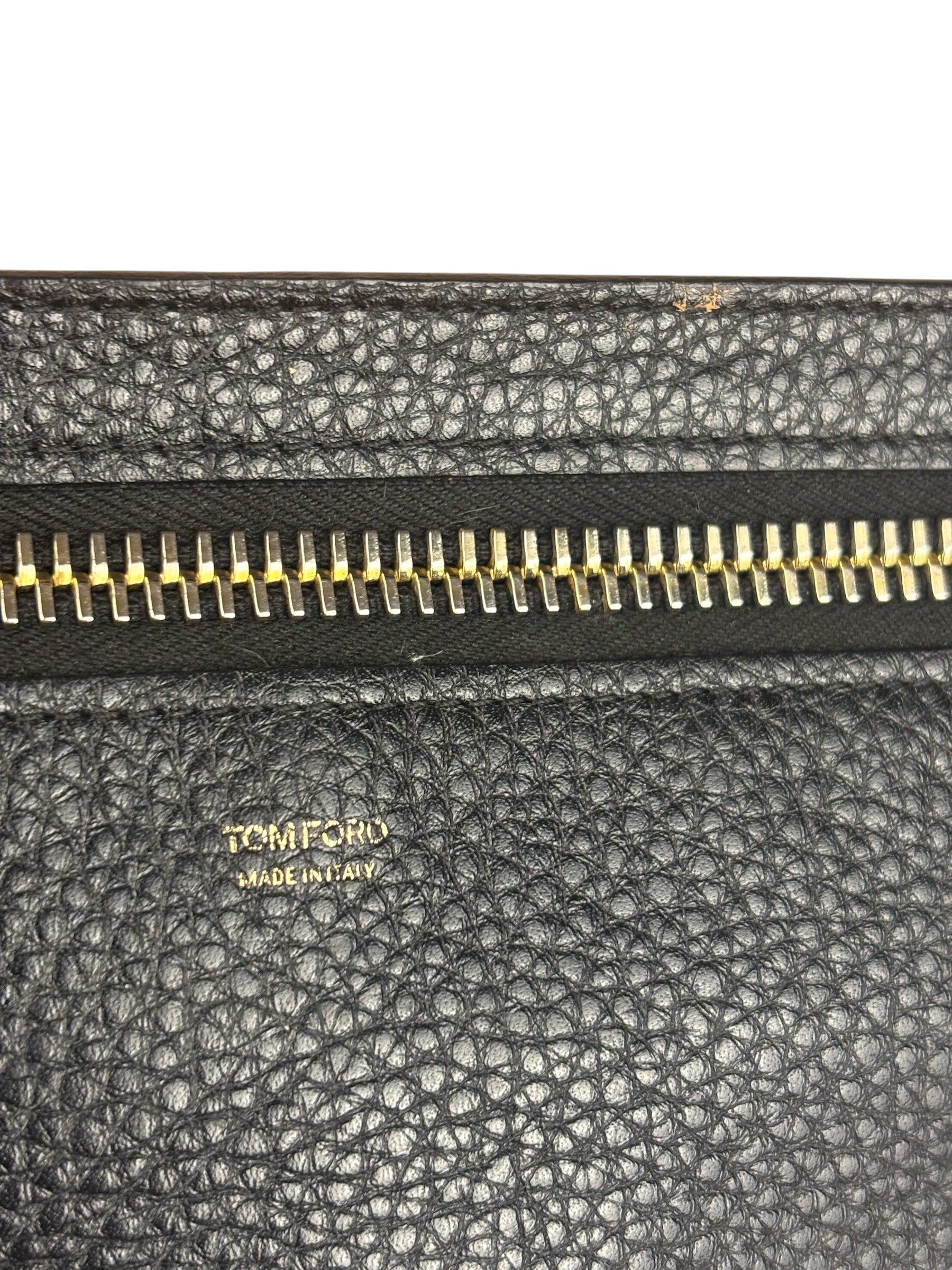 Tom Ford Black Leather Alix Clutch