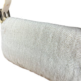 Fendi Vintage Beaded Baguette White