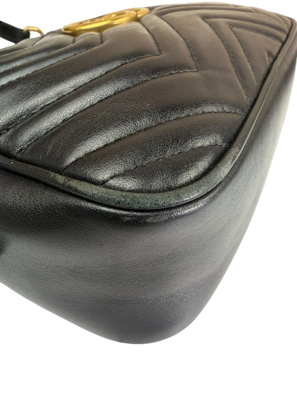 Gucci Black Leather Mormont Matelassè Camera Bag