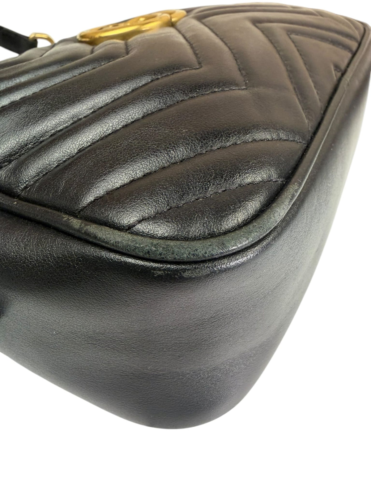 Gucci Black Leather Mormont Matelassè Camera Bag