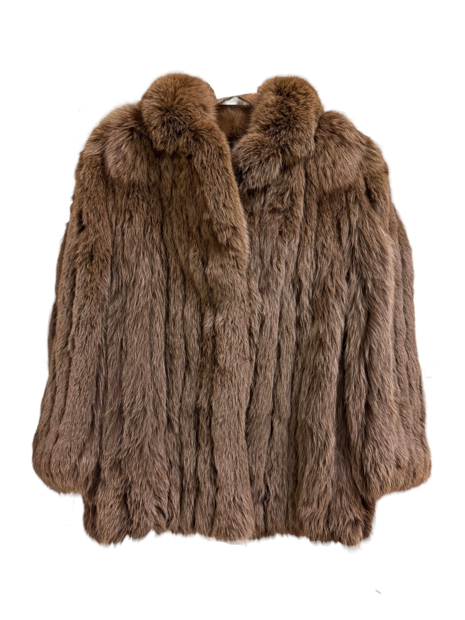 Vintage Saga Light Brown Fox Fur Coat