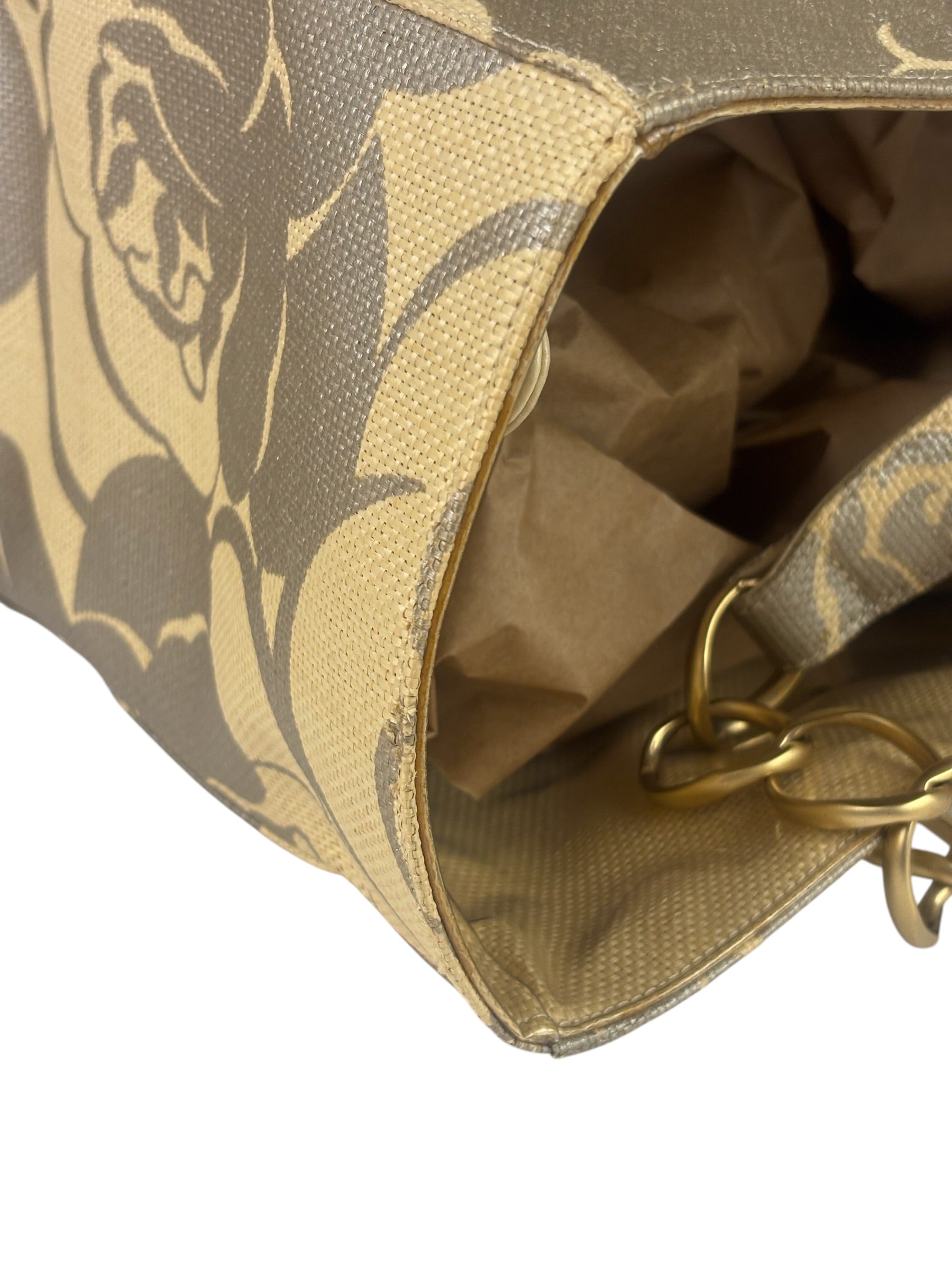 Chanel Camellia Raffia Tote 2004