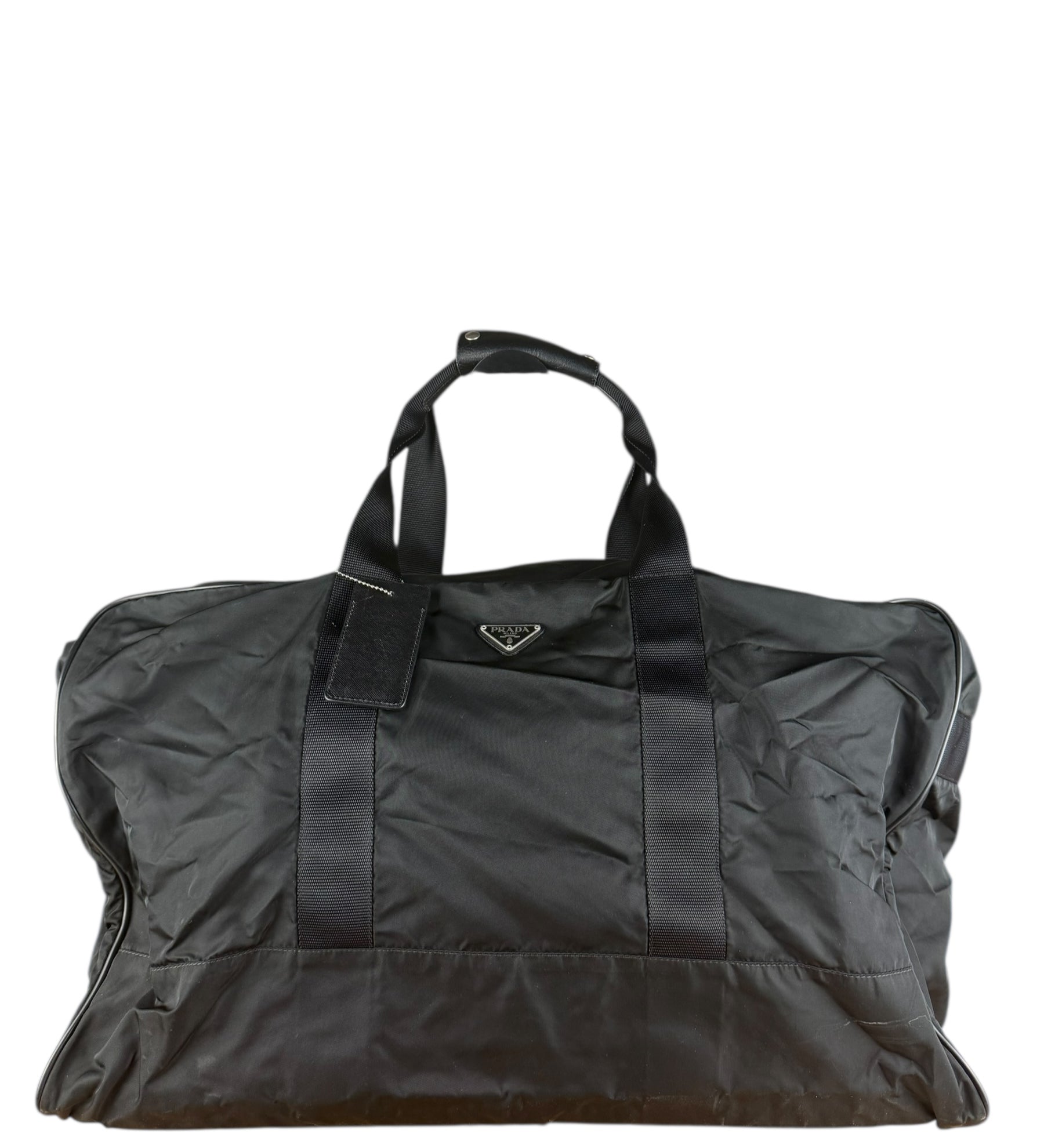Prada Black Nylon Vintage Duffle Bag
