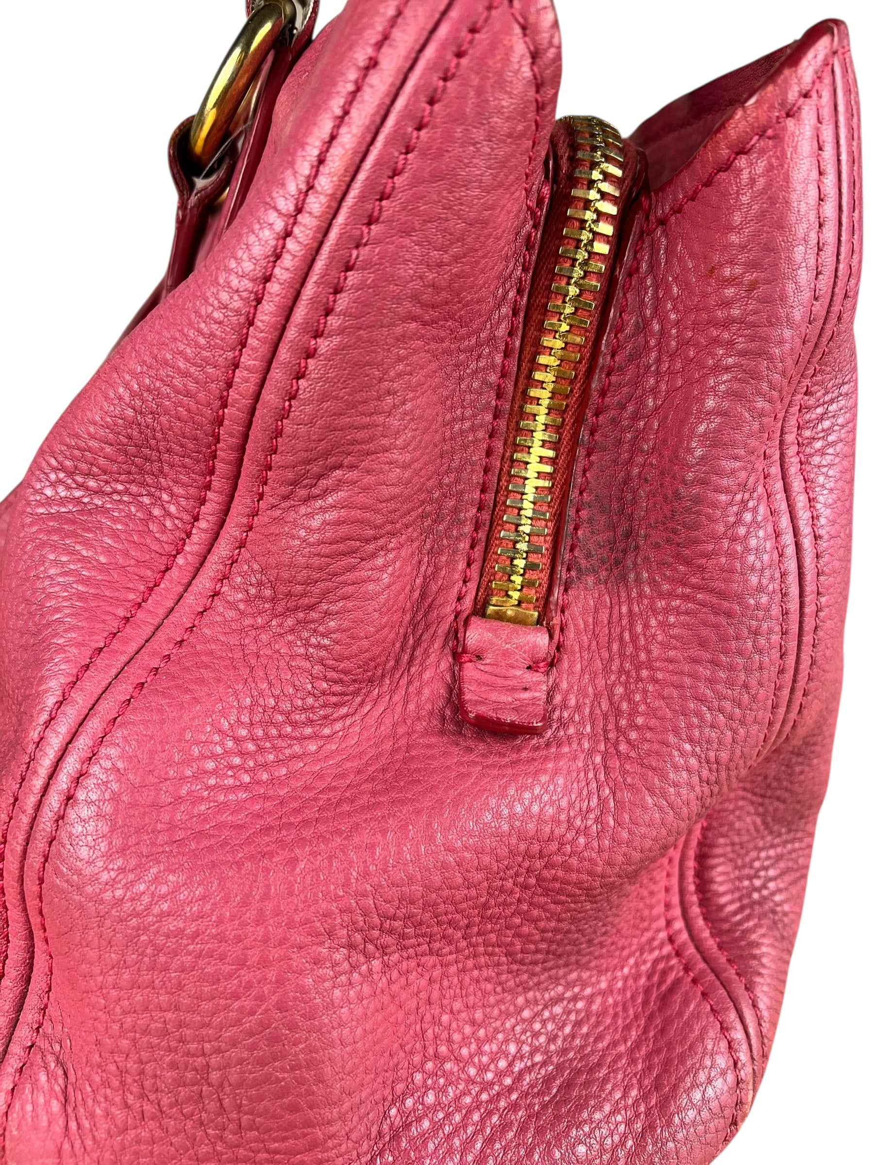 Miu Miu Pink Leather 2Way Tote Bag