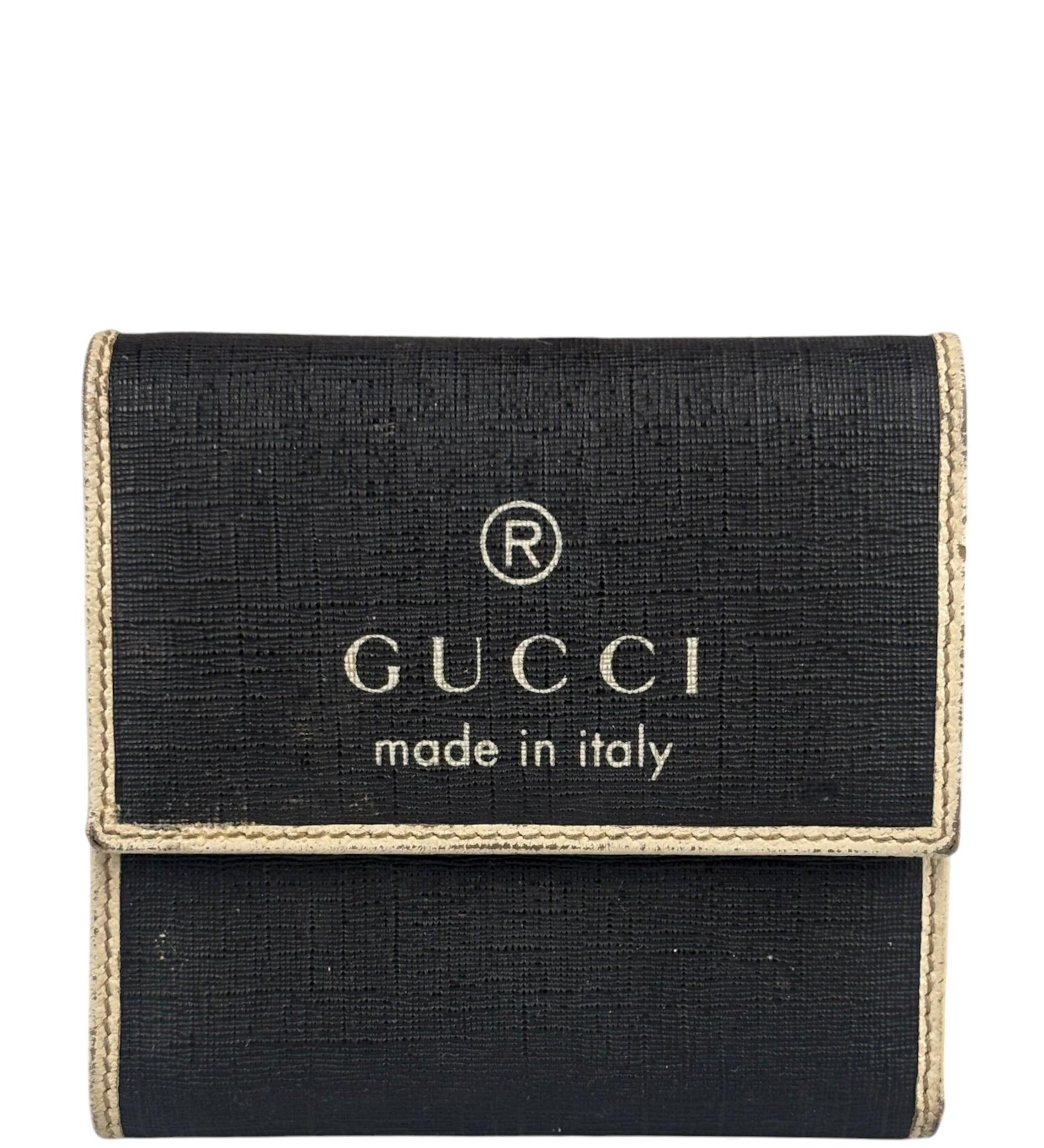 Gucci Vintage Leather Unisex Trifold Wallet