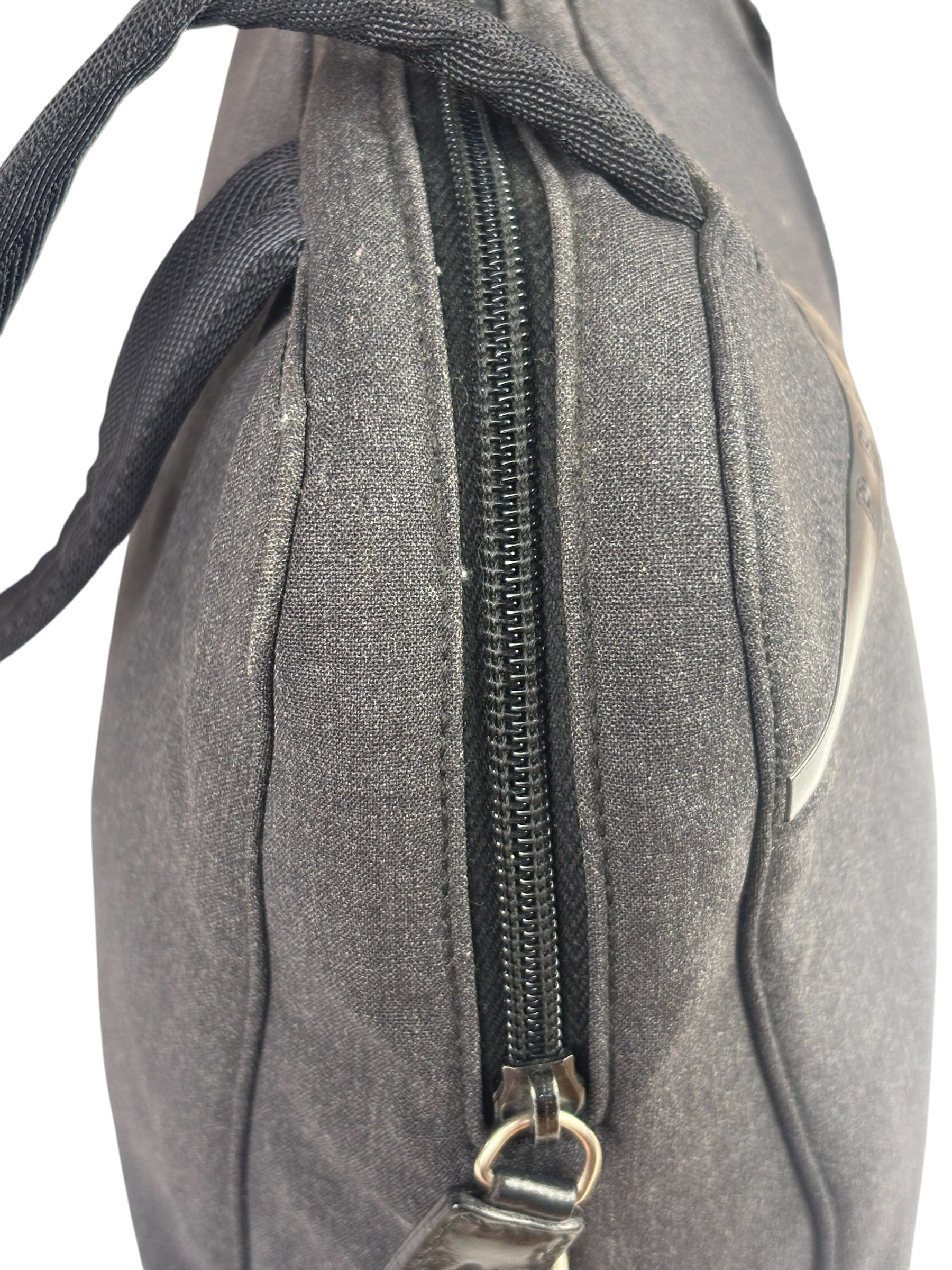 Prada Vintage Dark Grey Canvas Tote Bag