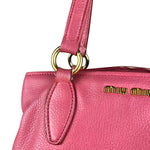 Miu Miu Pink Leather 2Way Tote Bag