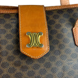 Celine Vintage Macadam Canvas Shoulder Tote