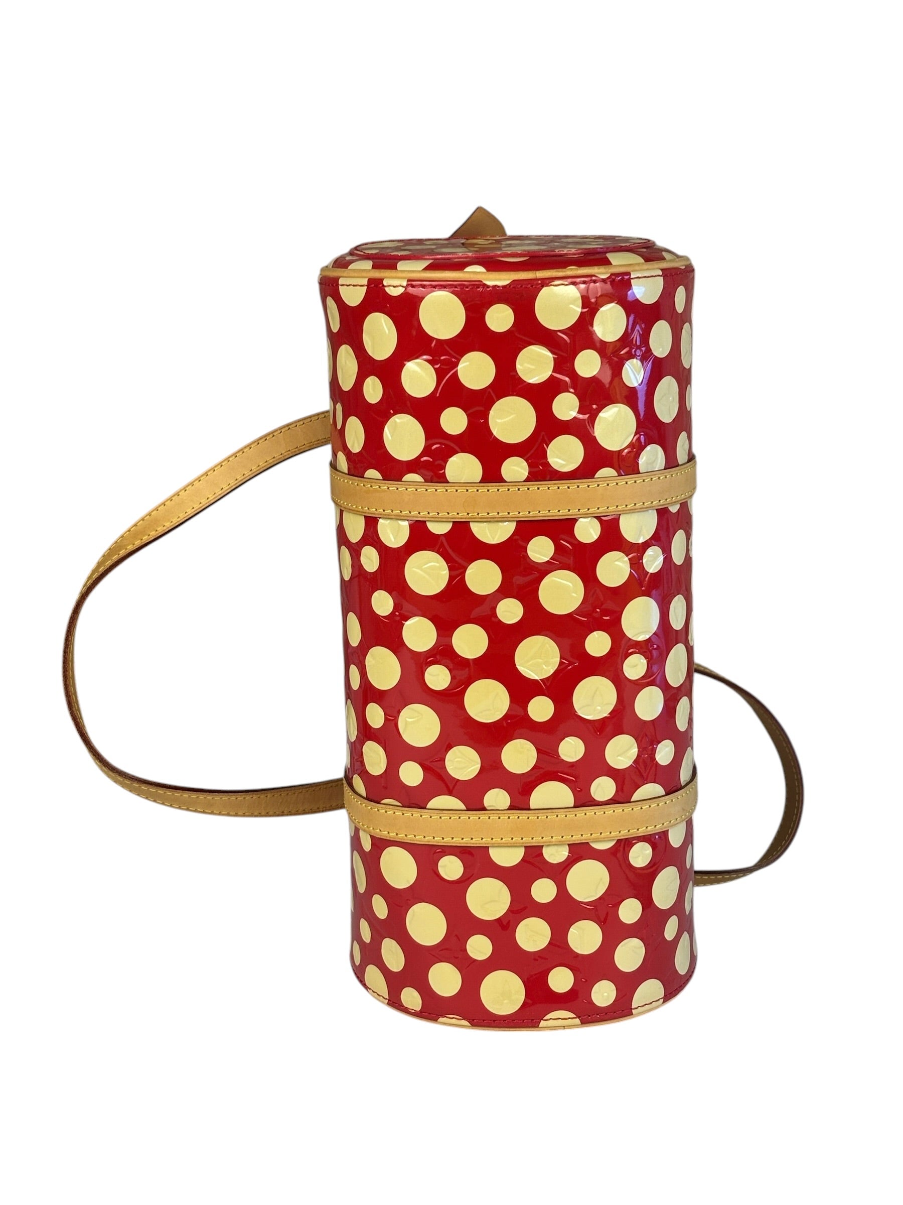 Louis Vuitton x Yayoi Kusama Red/Yellow Vernis Dot Infinity Papillon 30
