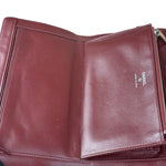 Chanel Black/Burgundy Chain Wallet Shoulder Bag 2010