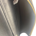 Fendi Black Leather F Envelope Wallet On Replacement Chain