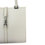 Gucci Off-White Leather Piston Lock Jackie Tote