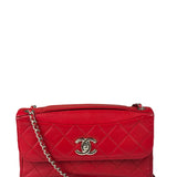 Chanel Red Quilted Leather Shoulder Bag 2016