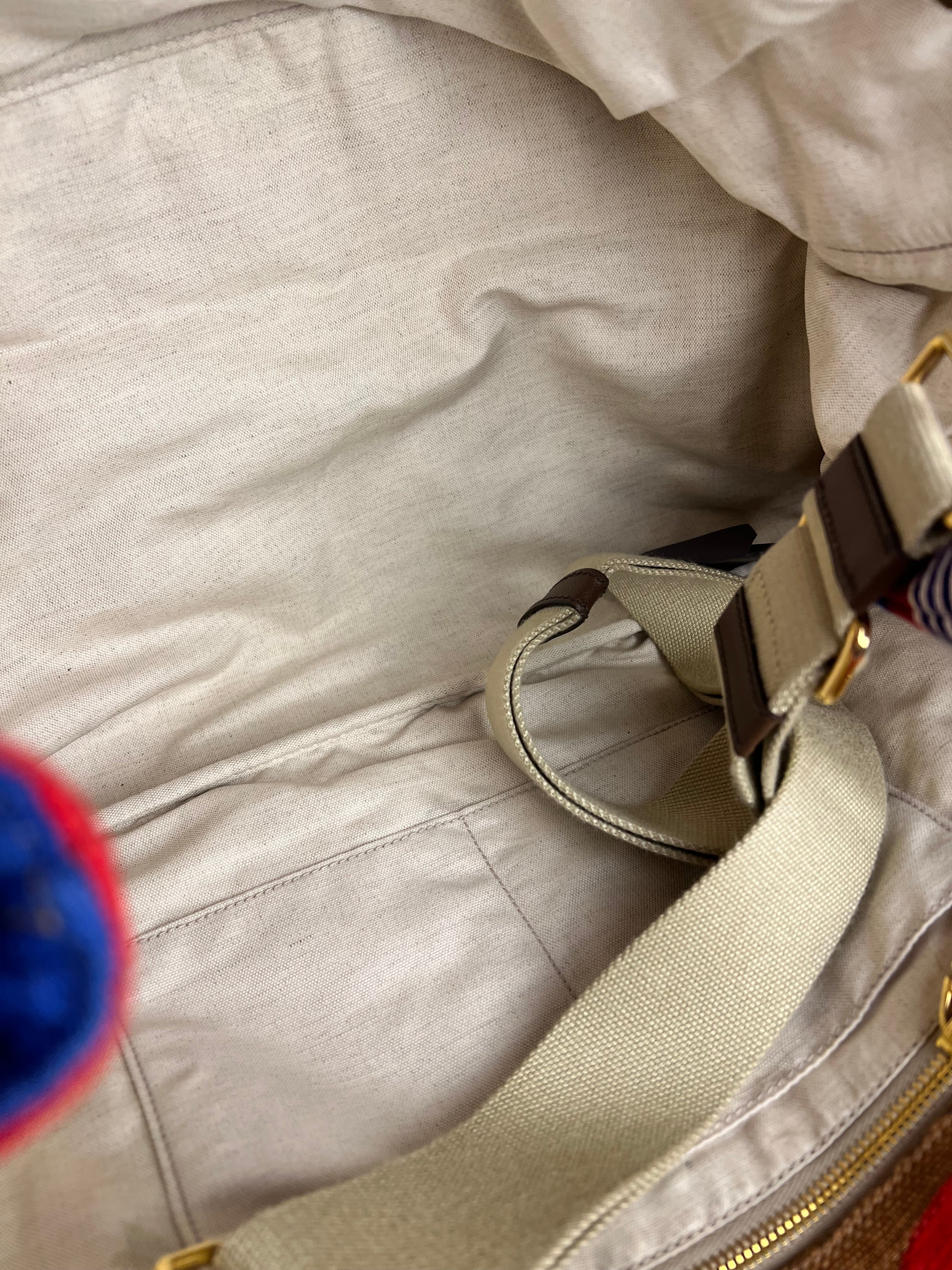 Prada Cabas Printed Canapa Tote