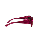 Balenciaga Shiny Transparent Fuchsia Round cat-Eye Sunglasses