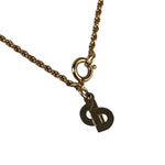 Christian Dior Vintage Gold-Tone Oval Pendant Necklace