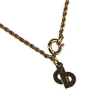 Christian Dior Vintage Gold-Tone Oval Pendant Necklace