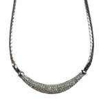 Christian Dior Vintage Rhinestone Crescent Smile Necklace