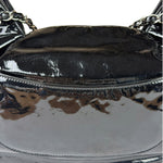 Chanel Black Patent Leather Camellia Petals Shoulder Bag 2010