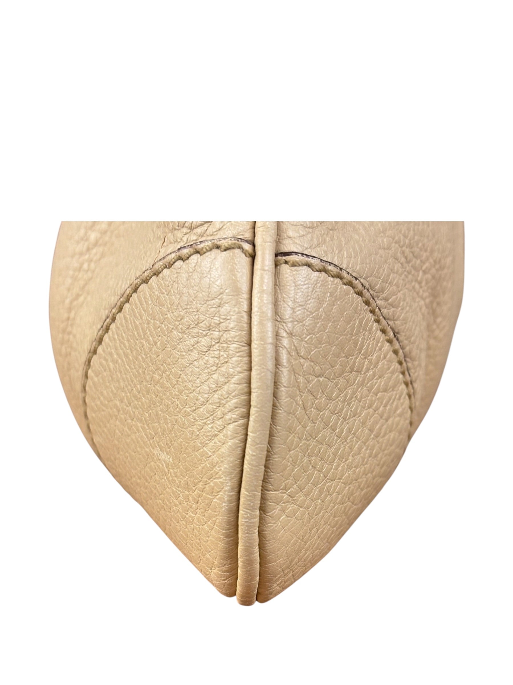 Salvatore Ferragamo Beige Gancini Buckle Shoulder Bag