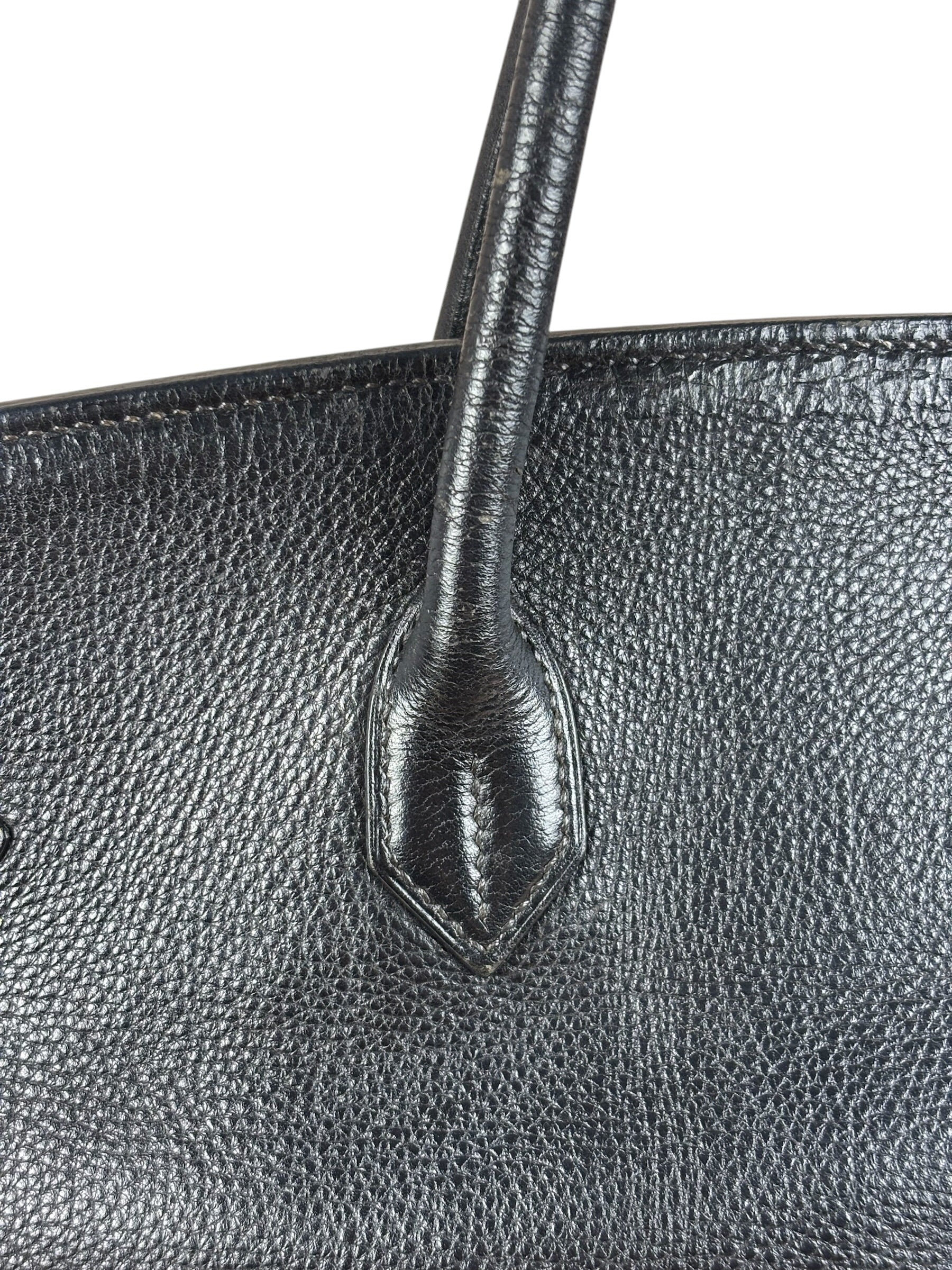 Hermes Black Togo Leather Birkin 40 Handbag Gold 1998