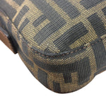 Fendi Brown Leather Trim Baguette