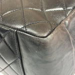 Chanel Black Quilted Lambskin CC Timeless Shopping Tote Late 90s